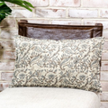 PDKT04 12X20 Grey Floral Pillow
