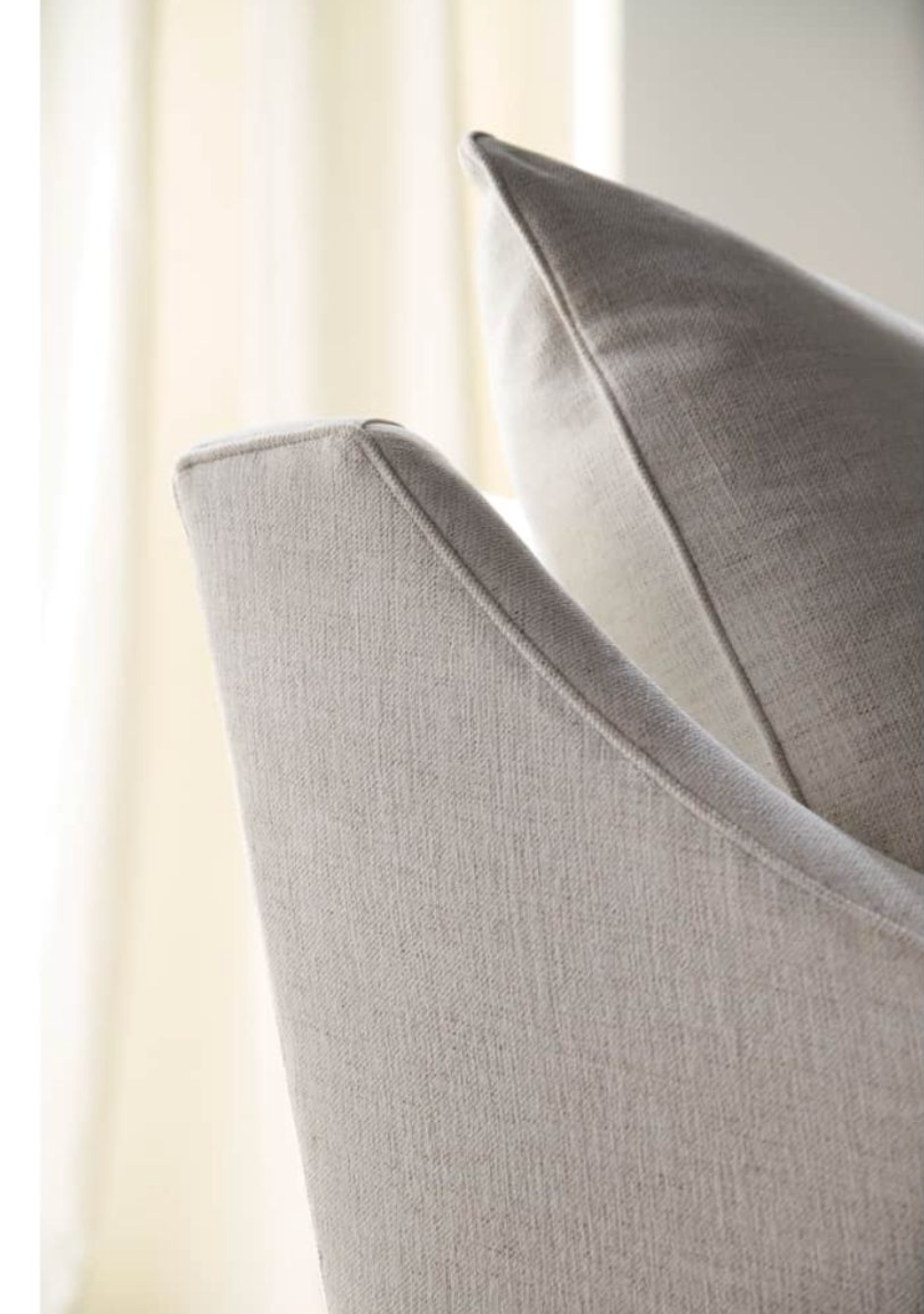 Quick Ship Kara Swivel Chair in Nomad Snow