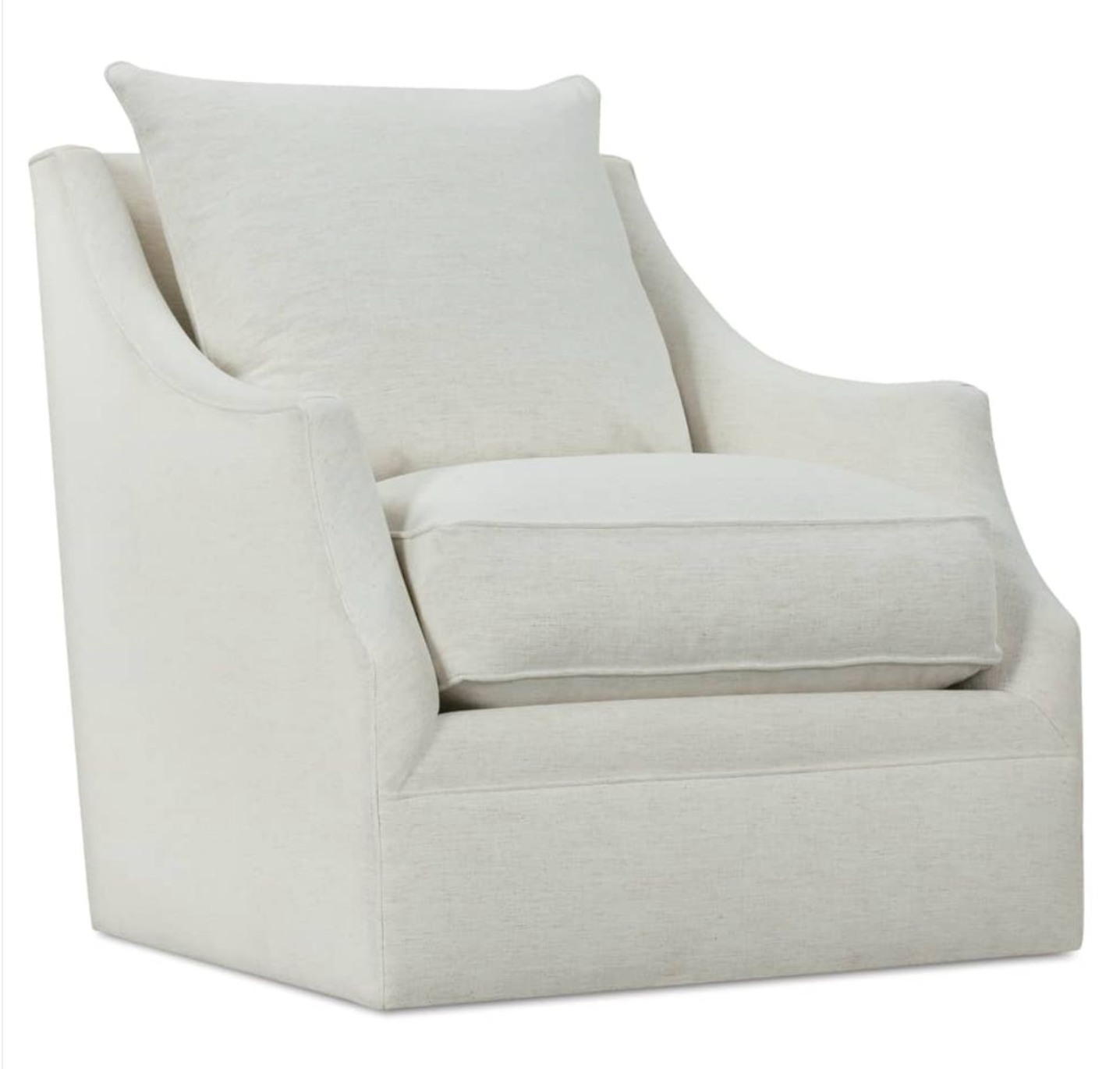 Quick Ship Kara Swivel Chair in Nomad Snow