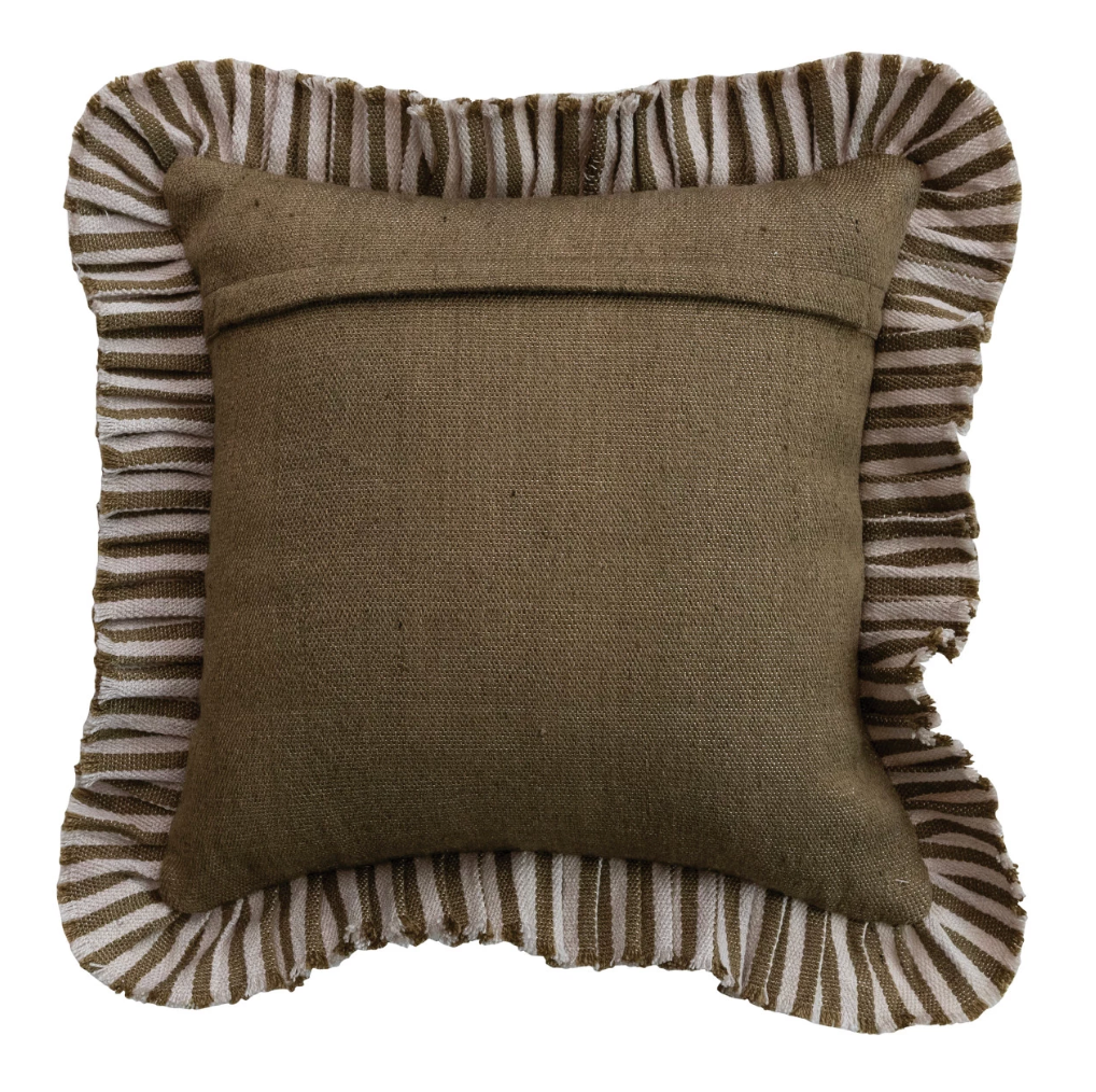DG2122 18" Square Pillow Natural and Tan Color