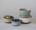 DF4964 Stonewear Bowls w/ reactive Glaze
