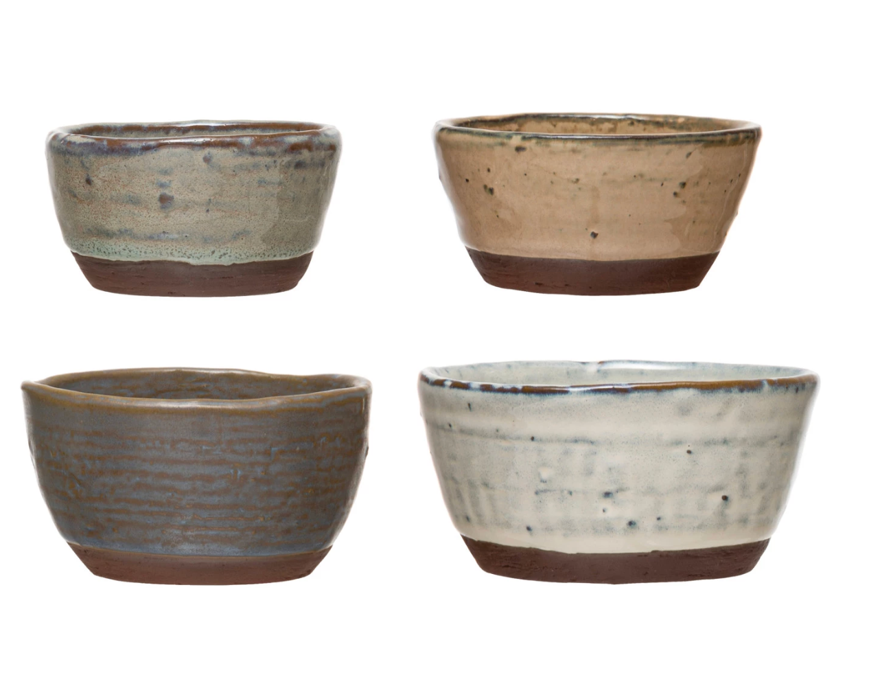 DF4964 Stonewear Bowls w/ reactive Glaze