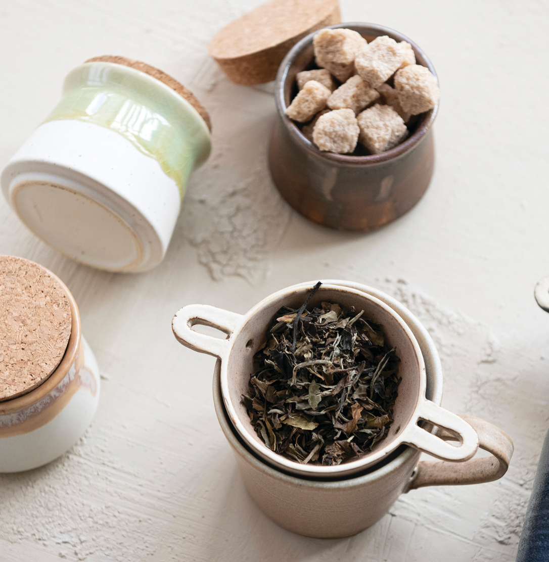 DG2335A Stonewear Jar w/ Cork Lid