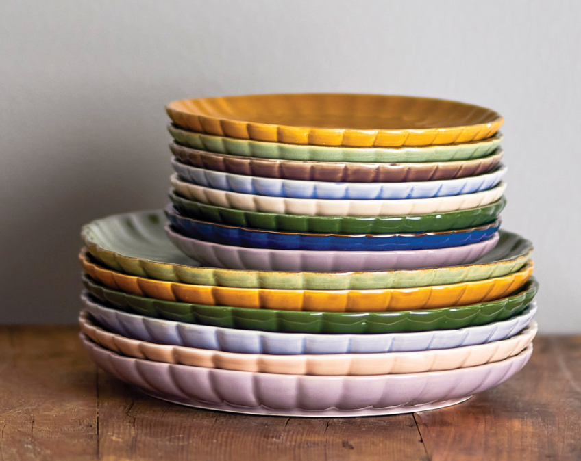 DG1122 Stonewear Fluted Plate