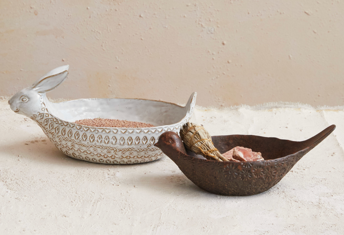 DF8856 Debossed Stonewea Bird Bowl