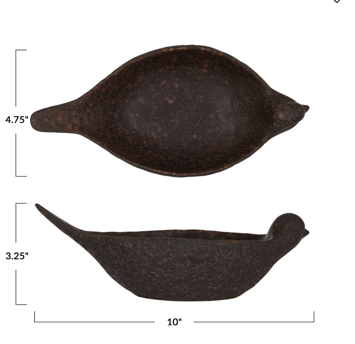 DF8856 Debossed Stonewea Bird Bowl