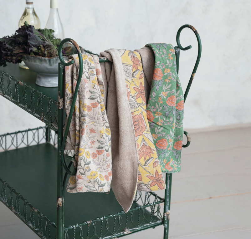 DF9402A Cotton Printed Tea Towel, 3 Styles