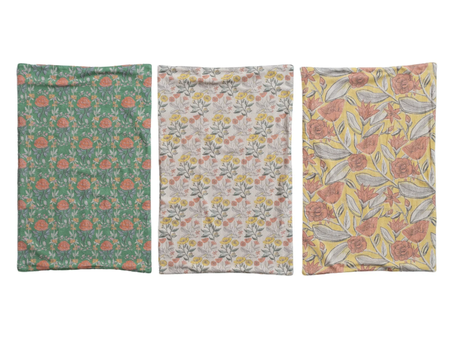 DF9402A Cotton Printed Tea Towel, 3 Styles