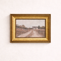 Vintage Farm House Antq Brass Framed Art 5x7