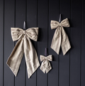 Folk Beige Stripe Bow Folk Beige