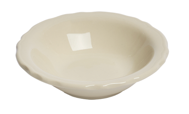 FEST250217 3.75oz Scalloped White Fruit Bowl