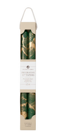 73304 12" Tapers Hunter Green w/ Gold