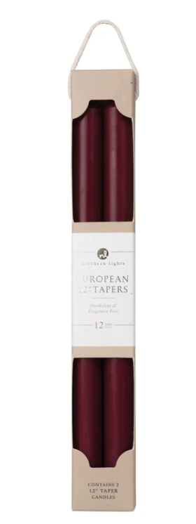 72884 12" tapers bordeaux