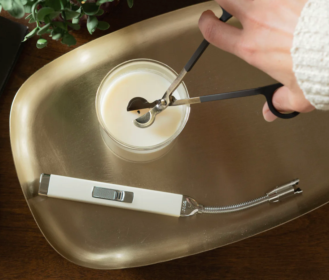 91656 Rechargeable candle lighter cream gold