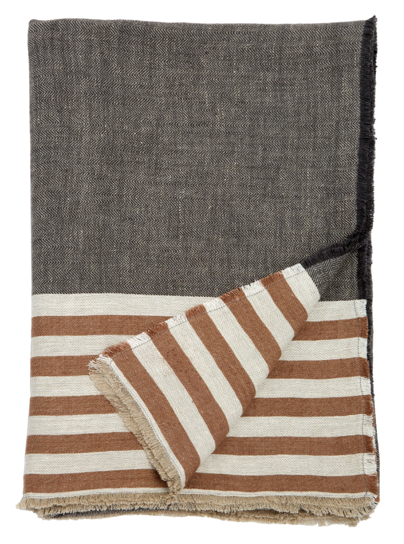 T-6400-G-69 Benny Oversized Throw, Grey