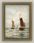 FISHINGCHOP-68-511G-SH 8x10 Fishing on the Choppy Sea Art