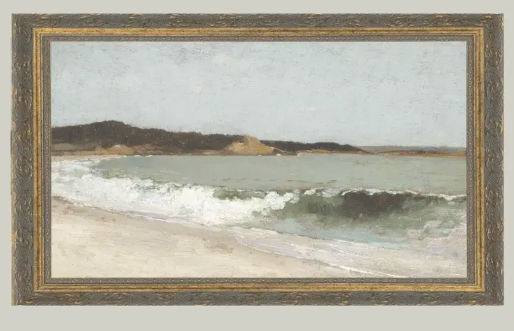 BEACHLAN-105-44G 7x12 Beach Landscape Framed Art