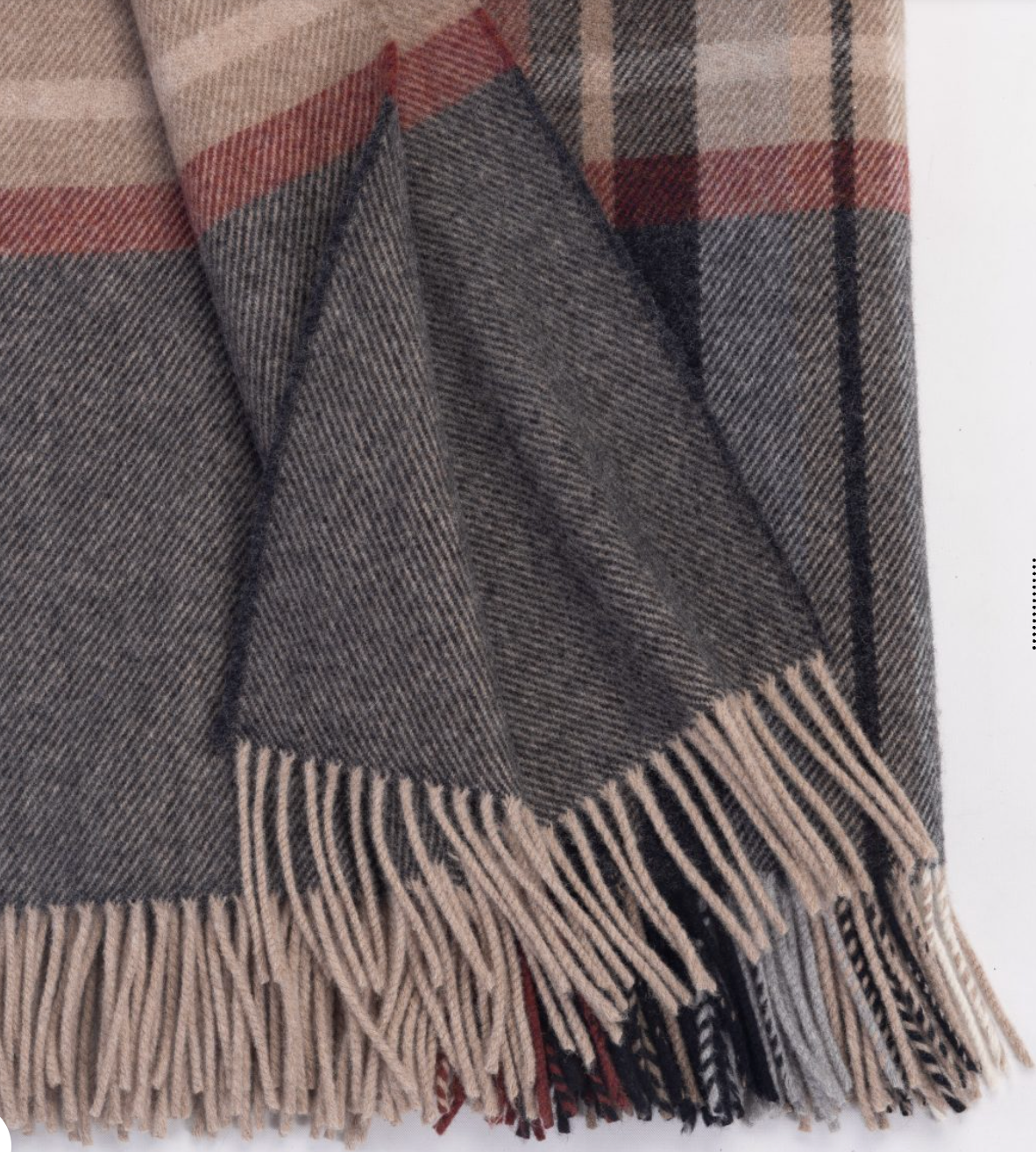 EA109CSTH Oxford Merino Wool Super Throw, Charcoal
