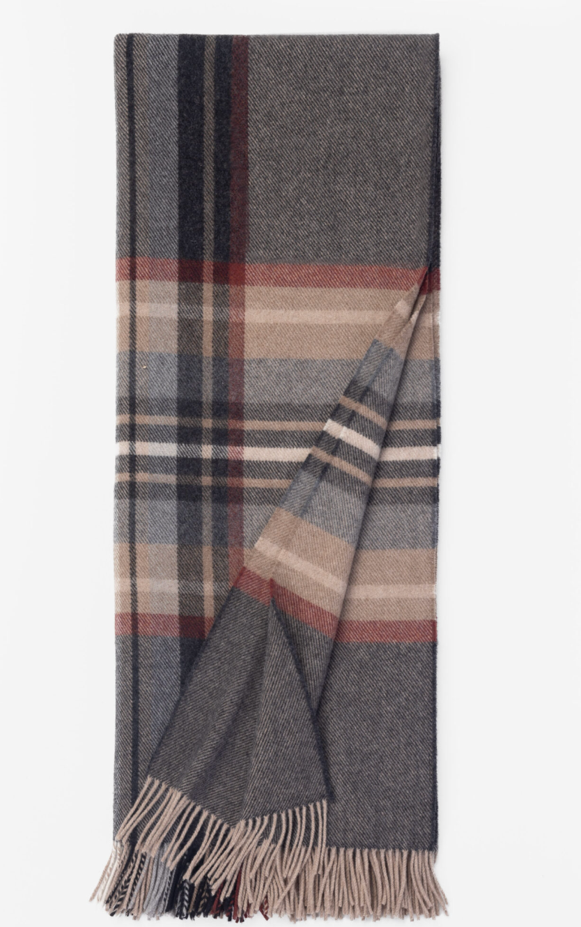 EA109CSTH Oxford Merino Wool Super Throw, Charcoal