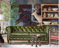 AS052 Churchill Green Leather Sofa