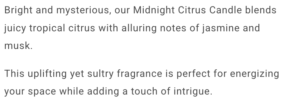 BC212 MIDNIGHT CITRUS CANDLE