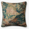 PLL0211-GREEN MULTI 22X22 DOWN FILLED PILLOW