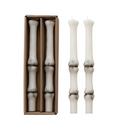 10" Finger Bone Shaped Taper Candles, Set of 2