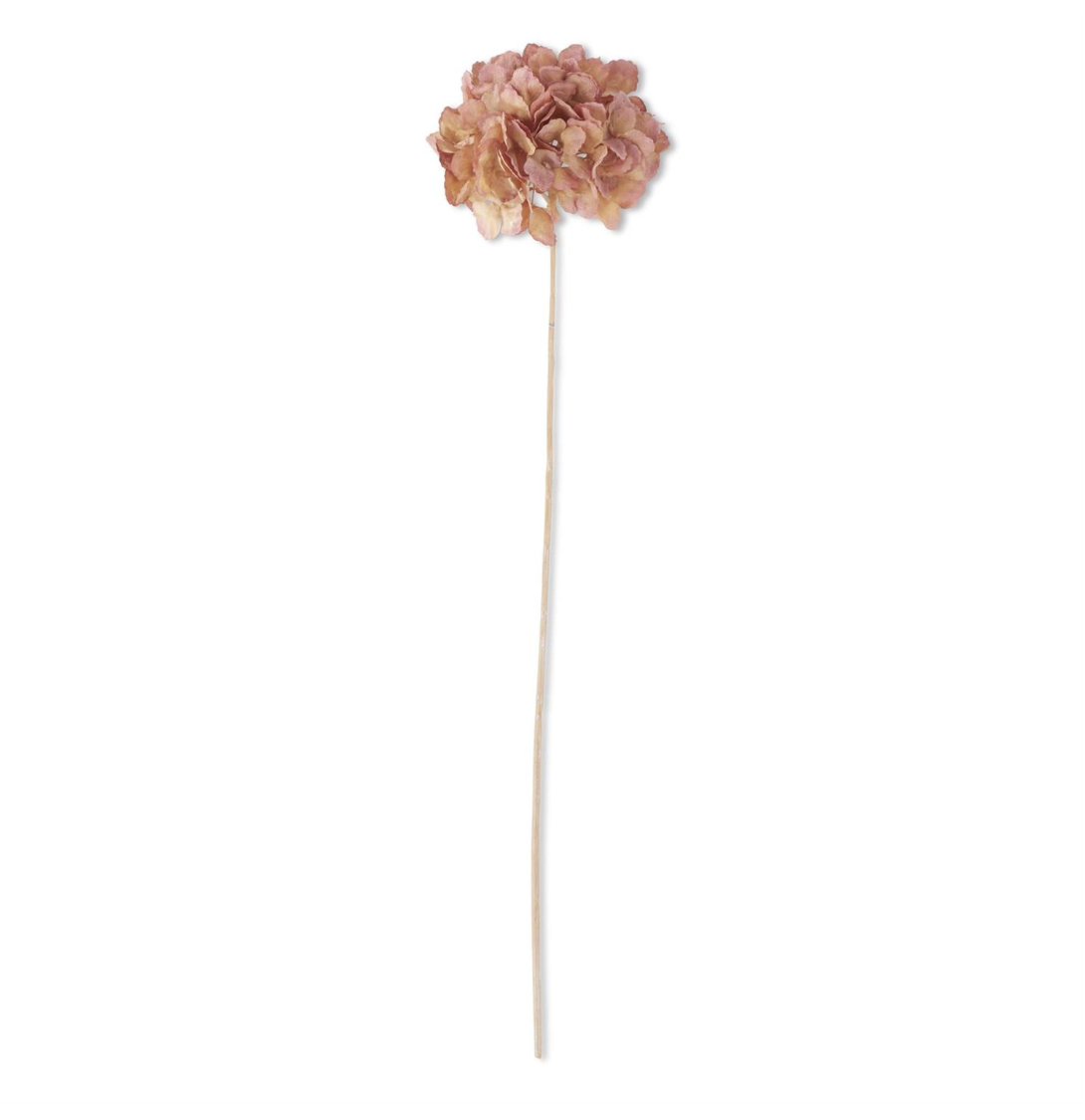 27" Pink Faux Dried Hydrangea Stem