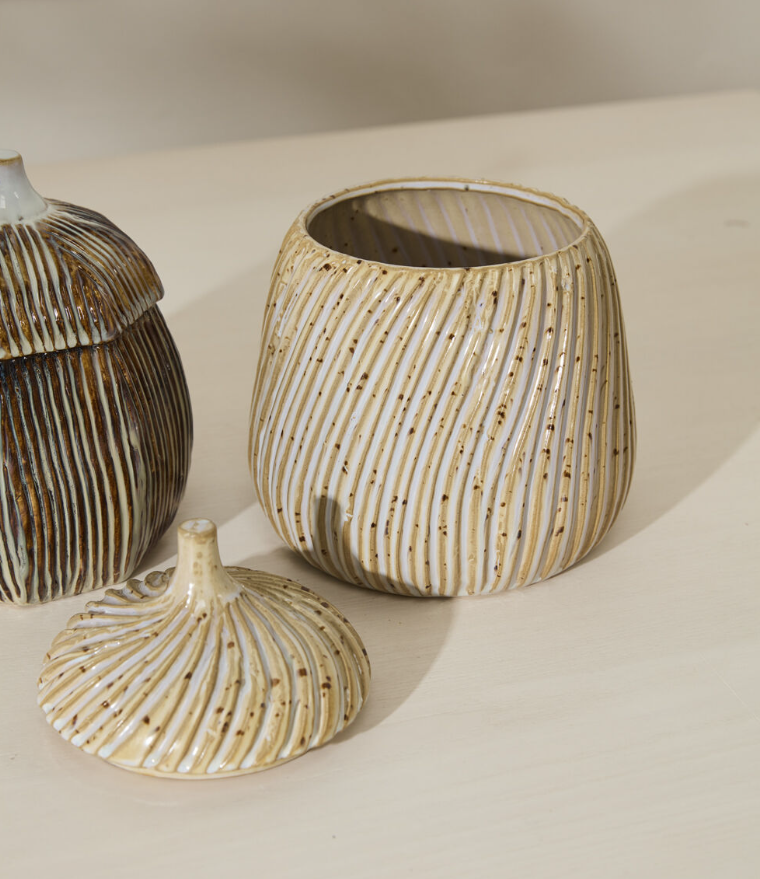 Tan Sweet Birch Canister 7"x9"