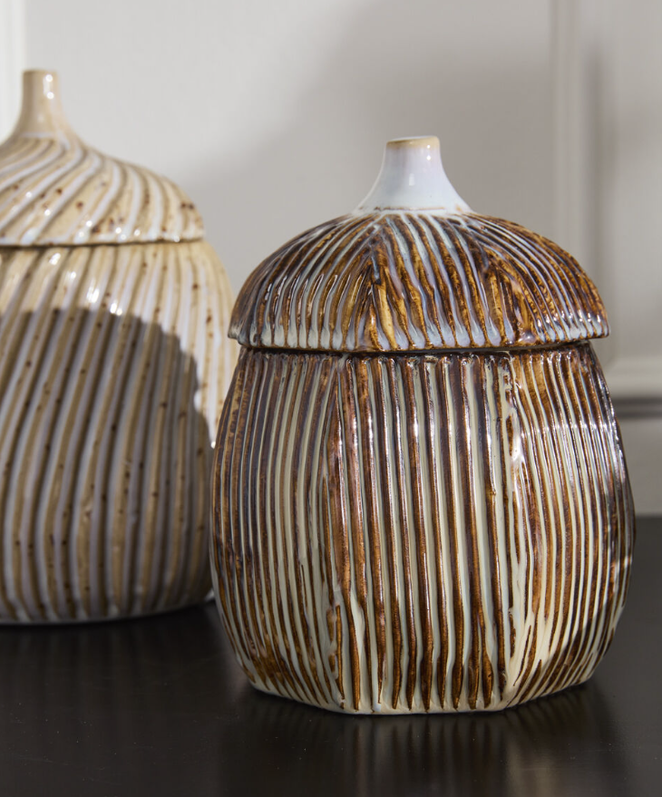 Brown Sweet Birch Canister 6"x7.75"