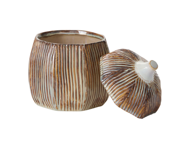Brown Sweet Birch Canister 6"x7.75"