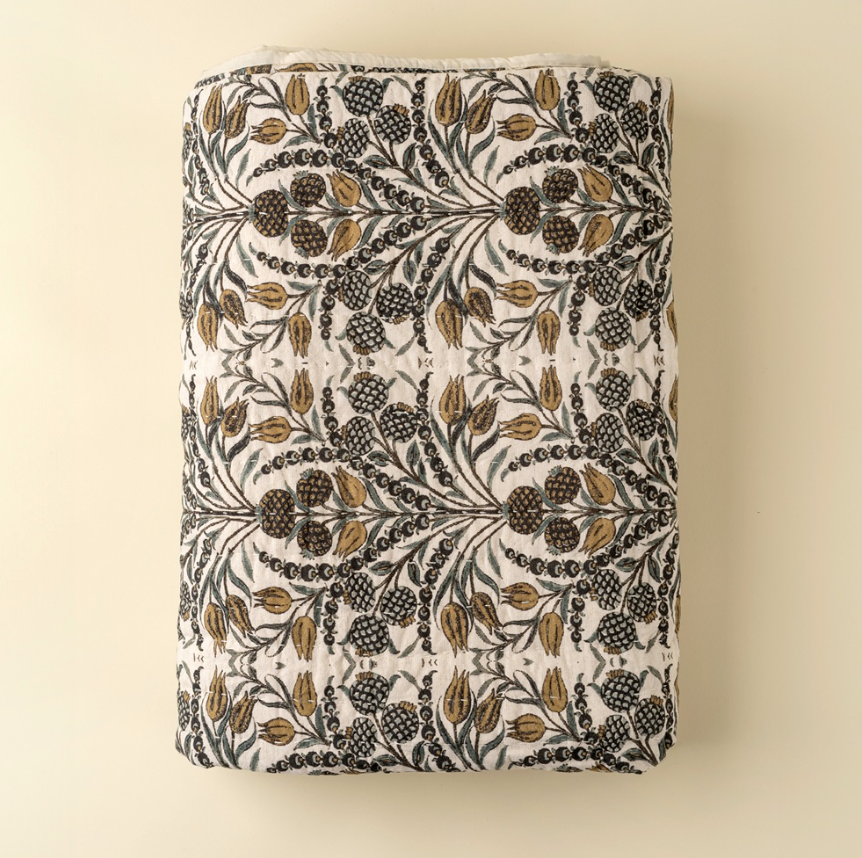 01-9792 Tropicana Kantha Bed Blanket