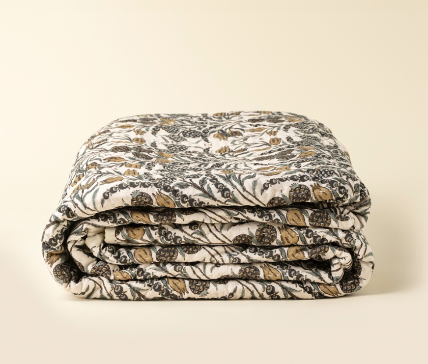 01-9792 Tropicana Kantha Bed Blanket