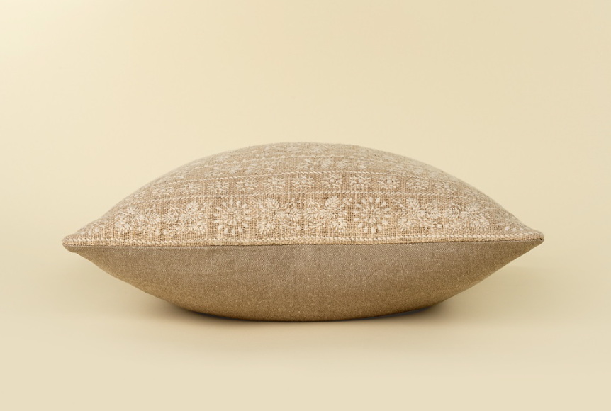 01-8864 20x20 Nisha Embroidered Pillow Ivory