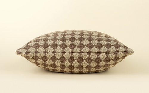 01-8197 20x20 Check Weave Pillow Brown