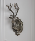 Large Silver Stag Wall Mount
