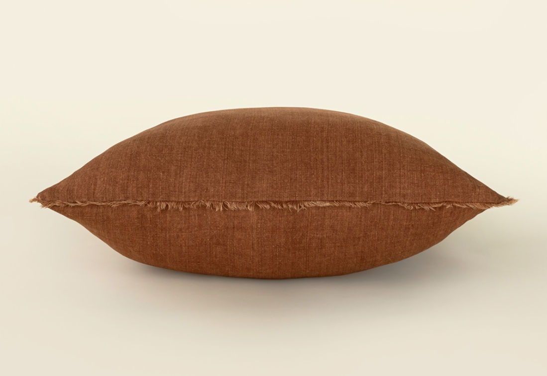 1-3234 24x24 Lina Linen Burnt Umber Pillow
