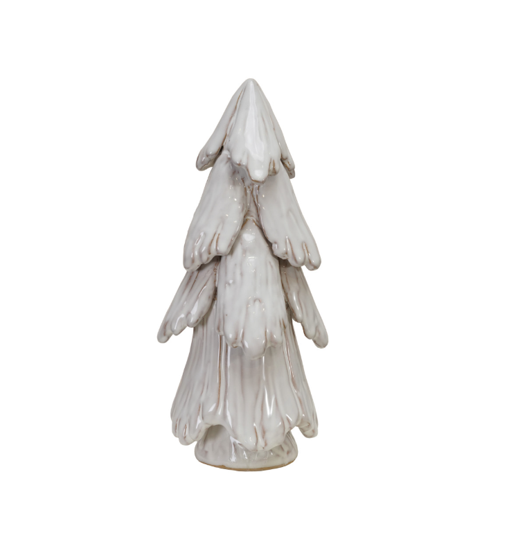 XS8470 10.5" Handmade Stoneware Tree, White