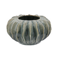 C0143 7.5" Ribbed Sculptural Vase