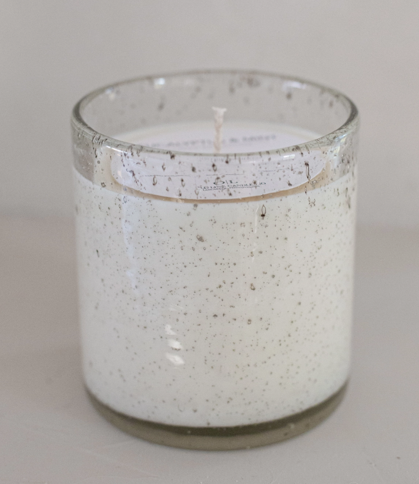 Bubble/Flecked Candle Coconut and Lime
