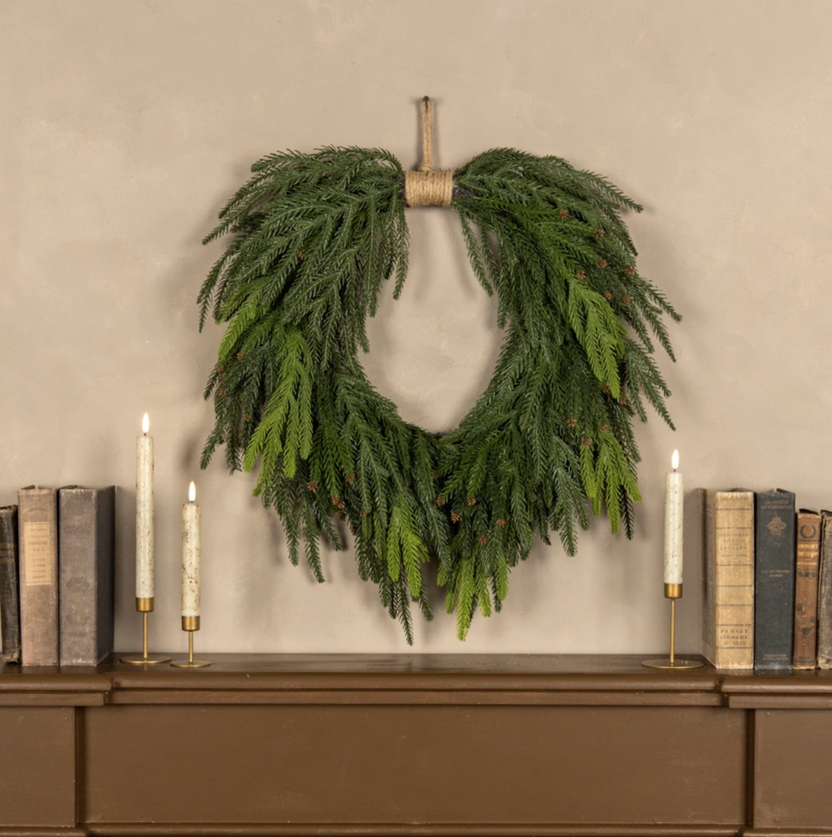 24" Mini Pinecone and Pine Knotted Wreath