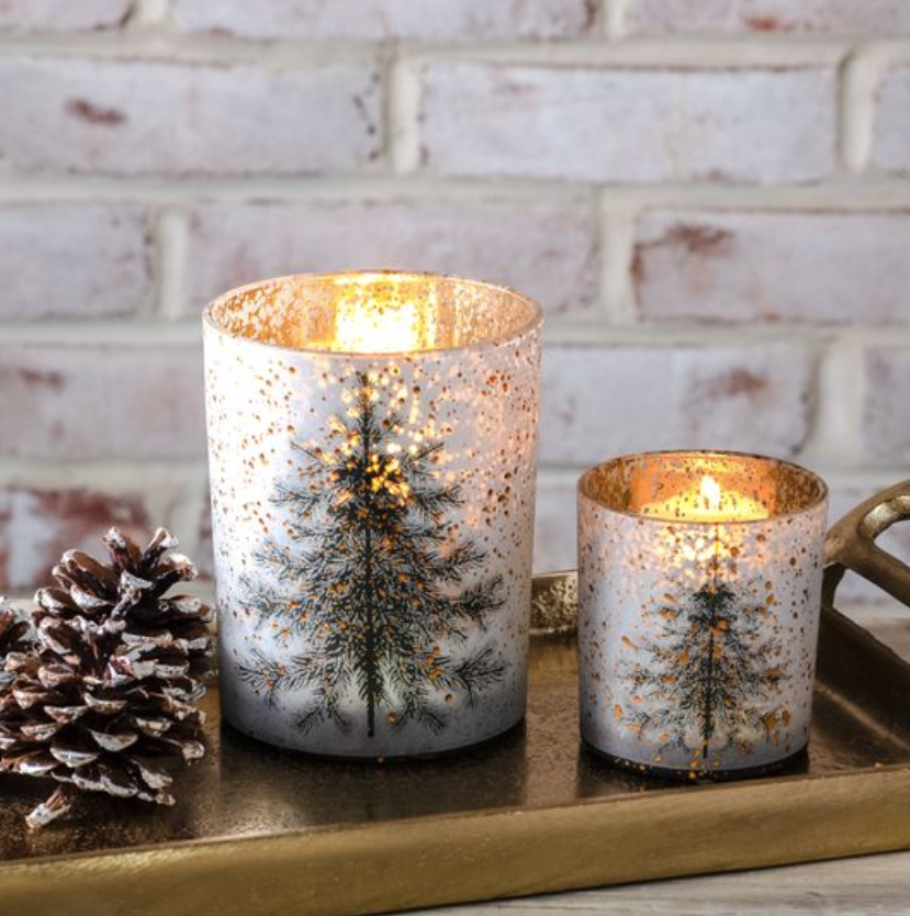 Gold Tree Dots Lantern, Large
