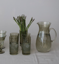 54oz. Etched Botanical Glass Pitcher