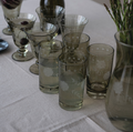 14oz. Etched Botanical Drinking Glass