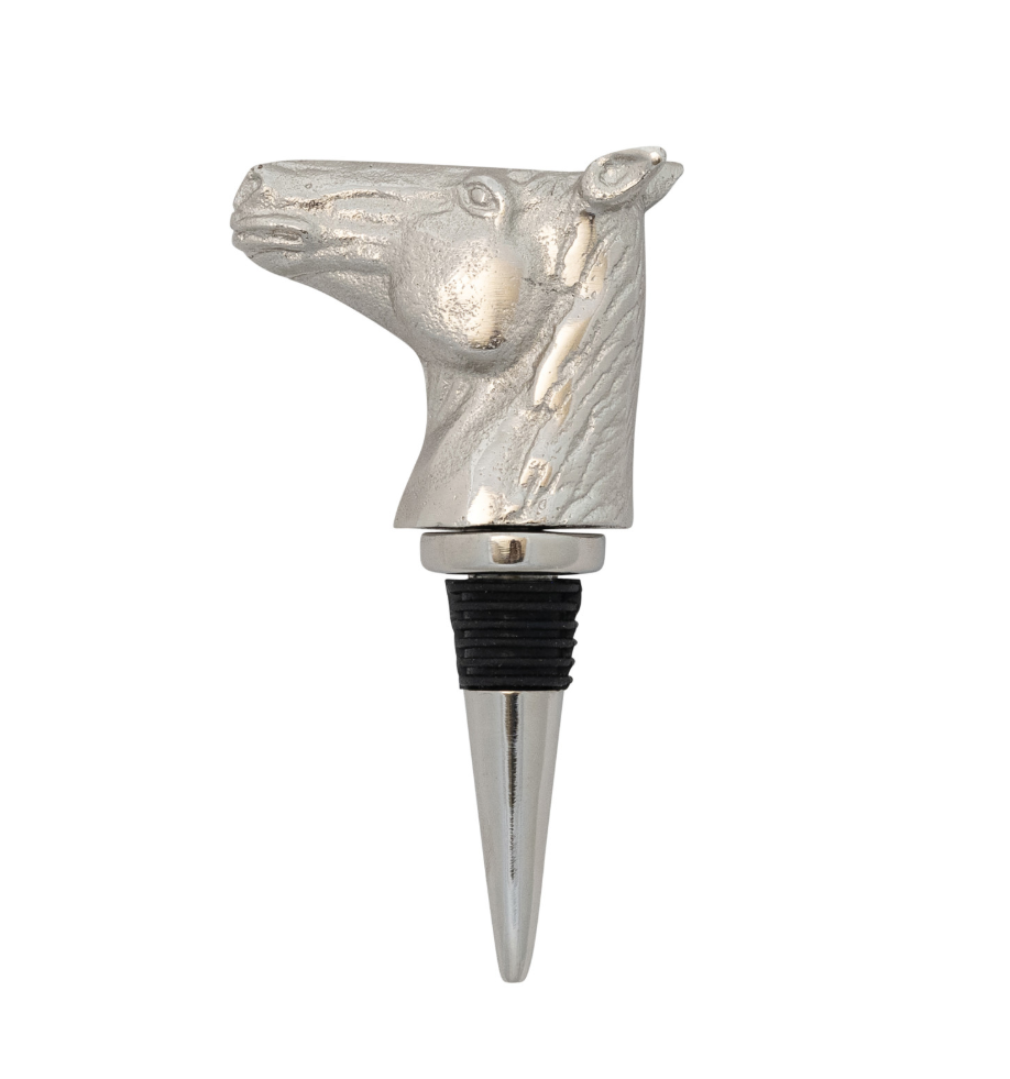 5" Aluminum Horse Head Bottle Stopper