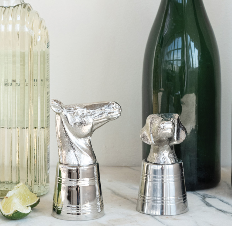 2oz. Aluminum Horse Head Shot Glass/Jigger