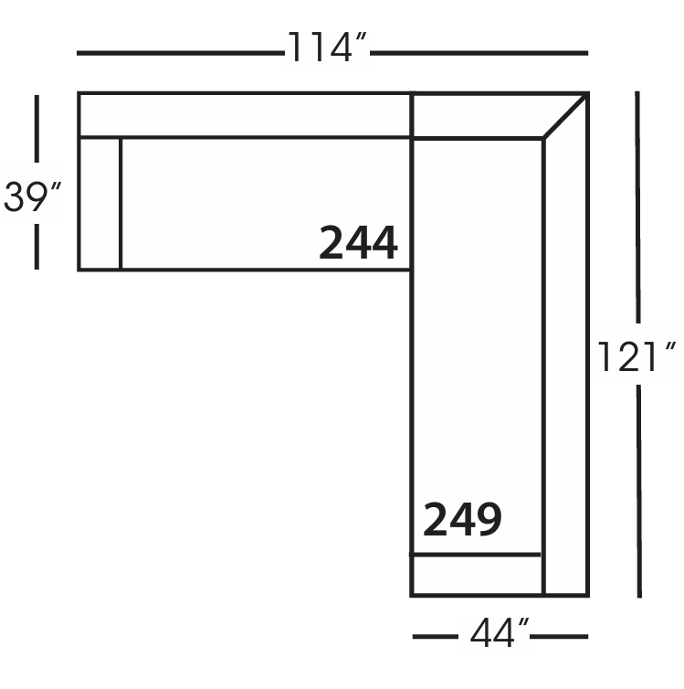 Sylvie Deep Sectional in 18499-14