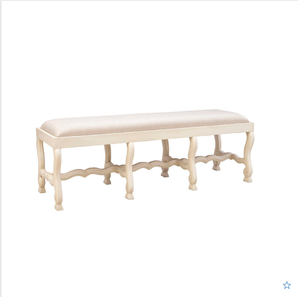 61055LT Cream Romeo Bench