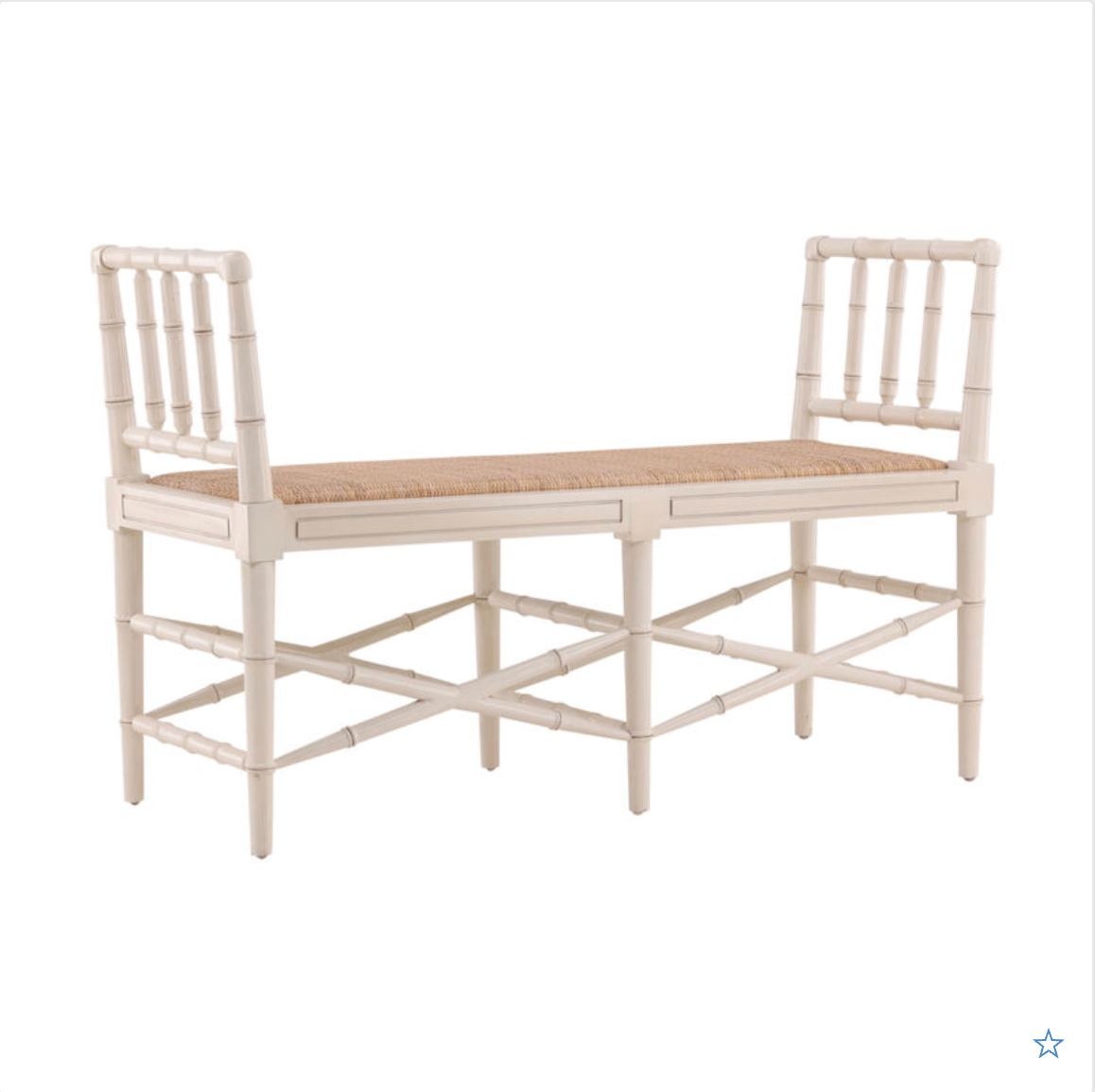 61072LT Cream Palm Bench