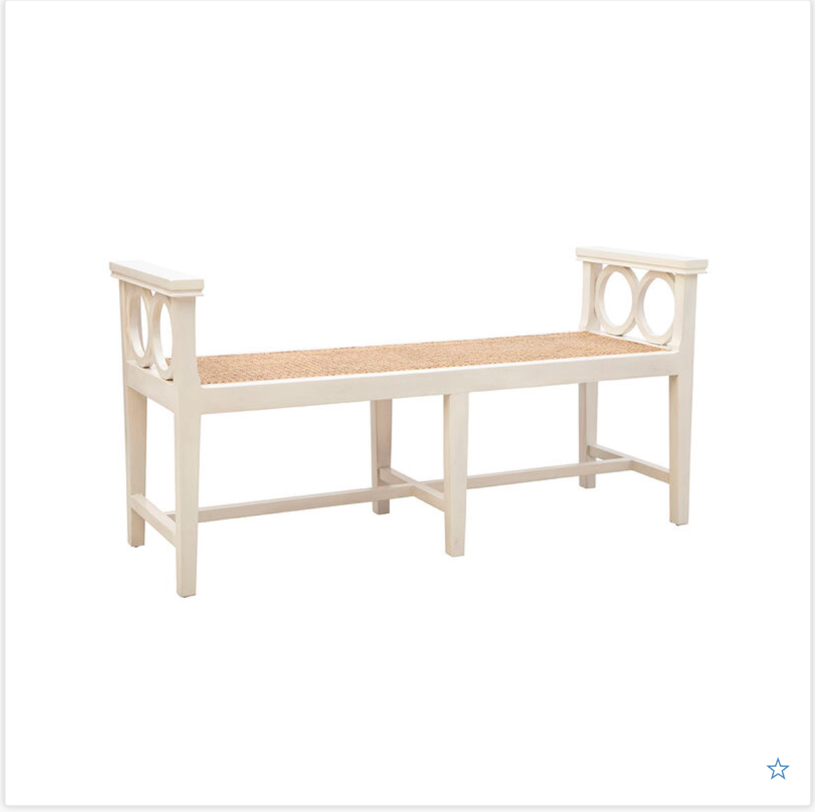 61071LT Cream Circles Bench